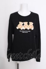 画像1: CHIP CLIP / くまプリントTシャツ  黒 S-26-10-12-1021-LO-TO-HR-ZS (1)