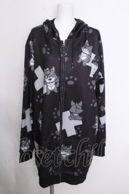 Preview of 転写ジップパーカー  黒