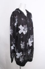 画像3: NieR Clothing / 転写ジップパーカー  黒 S-26-10-12-1023-PU-BL-HR-ZS (3)