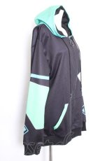 画像2: NieR Clothing / 転写ジップパーカー  黒 S-26-10-12-045-PU-BL-HR-ZS (2)