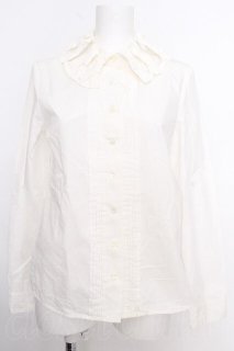 Jane Marple / リボンカラーブラウス 白 S-26-10-12-020-JM-BL-AS-ZS