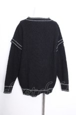 画像3: NieR Clothing / ステッチ風カーディガン  黒 S-26-10-13-041-PU-TO-HR-ZS (3)