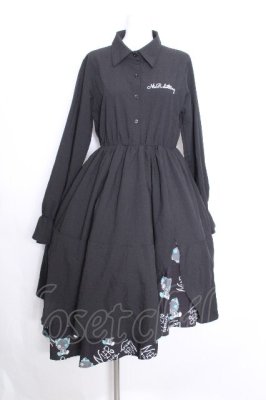 Preview of 2枚仕立て FLARE LONG DRESS【シエル】ワンピース  黒