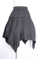 画像1: NieR Clothing / ストライプ切替イレヘムスカート  黒 S-26-10-13-043-PU-SK-HR-ZS (1)