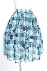 画像1: NieR Clothing / CHECKERED SHEER SKIRT 【シエル】  グリーン S-26-10-13-047-PU-SK-HR-ZS (1)
