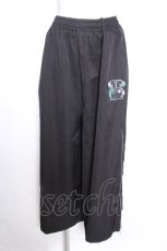 画像1: NieR Clothing / シエルデザインパンツ  黒ｘグリーン S-26-10-13-054-PU-PA-HR-ZS (1)