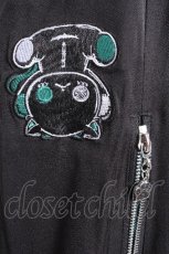 画像5: NieR Clothing / シエルデザインパンツ  黒ｘグリーン S-26-10-13-054-PU-PA-HR-ZS (5)