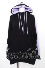 画像1: NieR Clothing / バイカラーフード重ねパーカー  黒ｘ紫 S-26-10-13-028-PU-TO-HR-ZS (1)