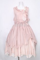 画像1: PINK HOUSE / 桜ひらり舞い散るフリルワンピース  ピンク S-26-10-15-035-LO-OP-TE-ZS (1)