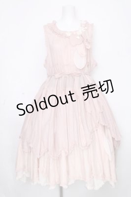 Preview of 桜ひらり舞い散るフリルワンピース  ピンク