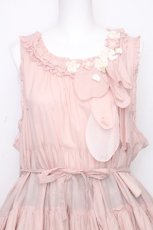 画像3: PINK HOUSE / 桜ひらり舞い散るフリルワンピース  ピンク S-26-10-15-035-LO-OP-TE-ZS (3)