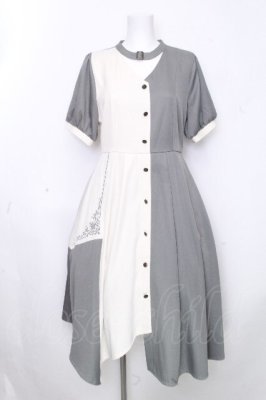 Preview of チョーカー風バイカラーワンピース  グリーン