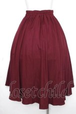 画像2: axes femme / ジップフリルスカート  ワイン S-26-10-15-046-AX-SK-AS-ZS (2)