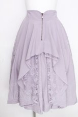 画像1: axes femme / ジップフリルスカート  ラベンダー S-26-10-15-047-AX-SK-AS-ZS (1)