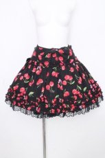 画像1: Angelic Pretty / ドレンチェリーフリルスカート  黒 S-26-10-15-053-AP-SK-HR-ZS (1)