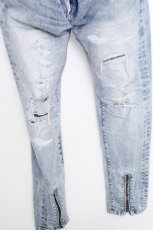 画像3: GOSTAR DE FUGA / 裾ジップリメイク加工ストレッチスキニーデニムパンツ 48 青 S-26-10-15-059-PU-PA-AS-ZS (3)