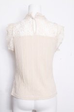 画像3: axes femme / Vネックレース重ねプルオーバー  オフ S-26-10-15-011-AX-TO-AS-ZS (3)