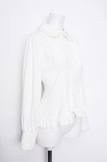 画像2: ATELIER PIERROT / ラウンドカラーピンタックブラウス  オフ S-26-10-15-002-EL-BL-HR-ZS (2)