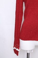 画像5: axes femme / バイカラーフリルローズニット  赤 S-26-10-16-026-AX-TO-HR-ZS (5)