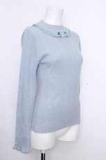 画像3: axes femme / バラボトルネックリブプルオーバー  サックス S-26-10-16-027-AX-TO-HR-ZS (3)