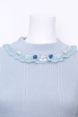 画像4: axes femme / バラボトルネックリブプルオーバー  サックス S-26-10-16-027-AX-TO-HR-ZS (4)