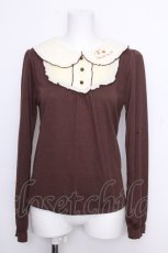 画像1: axes femme POETIQUE / アリス刺繍ヨーク切り替えプルオーバー  ブラウン S-26-10-16-033-AX-TO-HR-ZS (1)