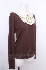 画像3: axes femme POETIQUE / アリス刺繍ヨーク切り替えプルオーバー  ブラウン S-26-10-16-033-AX-TO-HR-ZS (3)