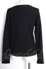 画像2: axes femme / スノークリスタル刺繍カーディガン  黒 S-26-10-16-038-AX-TO-HR-ZS (2)