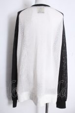 画像2: LISTEN FLAVOR / ちょうどいい透け感のメッシュプルオーバー  白ｘ黒ｘ紫 S-26-10-16-039-PU-TO-HR-ZS (2)