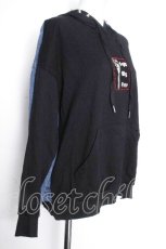 画像3: HELL CAT PUNKS / スタッズフード付き切替プルオーバー  黒ｘ青 S-26-10-16-040-PU-TO-HR-ZS (3)