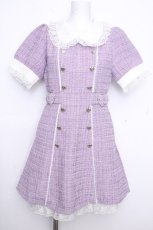 画像1: Dear My Love / キラキラハートキルティングサマーツイードワンピース M ラベンダー S-26-10-16-052-LO-OP-TE-ZS (1)
