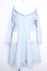 画像1: axes femme kawaii / ハートキルティングコート  サックス S-26-10-16-054-AX-CO-HR-ZS (1)