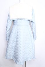 画像2: axes femme kawaii / ハートキルティングコート  サックス S-26-10-16-054-AX-CO-HR-ZS (2)