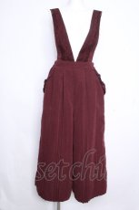 画像1: axes femme / サス付部分プリーツガウチョ  ワイン S-26-10-16-060-AX-PA-HR-ZS (1)