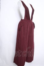 画像3: axes femme / サス付部分プリーツガウチョ  ワイン S-26-10-16-060-AX-PA-HR-ZS (3)