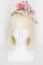 画像2: Amber Snow / フラワーコサージュ円形ヘッドドレス   S-26-10-16-002-LO-AC-TE-ZS (2)