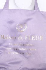 画像4: Maison de FLEUR / クリアポケットサイドリボントート  ラベンダー S-26-10-16-013-LO-BG-TE-ZS (4)
