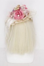 画像4: Amber Snow / フラワーコサージュ円形ヘッドドレス   S-26-10-16-002-LO-AC-TE-ZS (4)