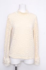 画像1: axes femme / レースフレア袖起毛レースプルオーバー  キナリ S-26-10-16-019-AX-TO-HR-ZS (1)