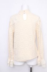 画像2: axes femme / レースフレア袖起毛レースプルオーバー  キナリ S-26-10-16-019-AX-TO-HR-ZS (2)