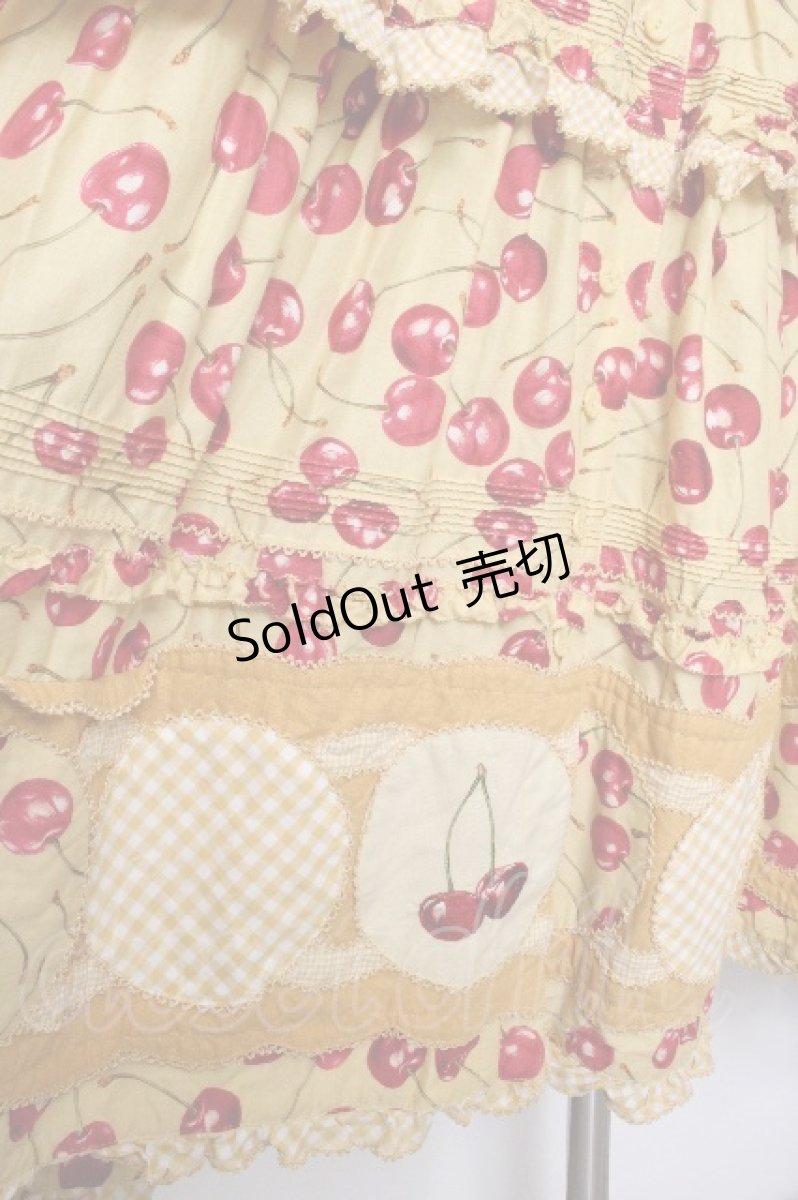 画像5: PINK HOUSE / チェリーのパッチワークワンピース  からし S-26-10-17-037-LO-OP-HR-ZS (5)