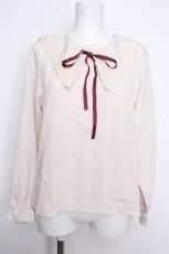 画像1: axes femme POETIQUE / ビッグカラープルブラウス  オフ S-26-10-17-005-AX-BL-AS-ZS (1)