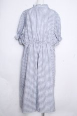 画像2: m petit by misako / AM*チェックピンタックワンピース 6L ブルー S-26-10-17-049-LO-OP-HR-ZS (2)