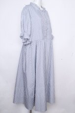 画像3: m petit by misako / AM*チェックピンタックワンピース 6L ブルー S-26-10-17-049-LO-OP-HR-ZS (3)
