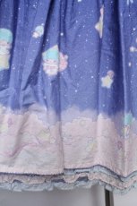 画像5: PINK HOUSE / Little Twin Stars×PINK HOUSE A Starry Night Wish柄ミディワンピース  ブルー S-26-10-17-050-LO-OP-HR-ZS (5)