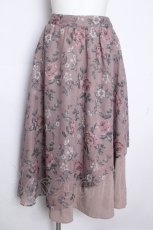 画像1: axes femme / クラシカルローズアシメスカート S ピンクベージュ S-26-10-17-057-AX-SK-TE-ZS (1)
