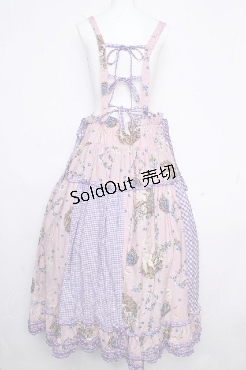 画像2: PINK HOUSE / ブルーベリーファームプリントパッチワークスカート  ピンクｘパープル S-26-10-17-058-LO-SK-HR-ZS (2)