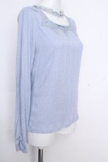 画像3: axes femme / チョーカー風テレコカットソー  サックス S-26-10-17-009-AX-TO-AS-ZS (3)