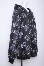 画像2: NieR Clothing / シエル裏起毛転写パーカー  黒 S-26-10-19-032-PU-TO-HR-ZS (2)