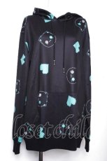 画像1: NieR Clothing / 総柄 PULLOVER PARKA　【シエル】  黒 S-26-10-19-033-PU-TO-HR-ZS (1)